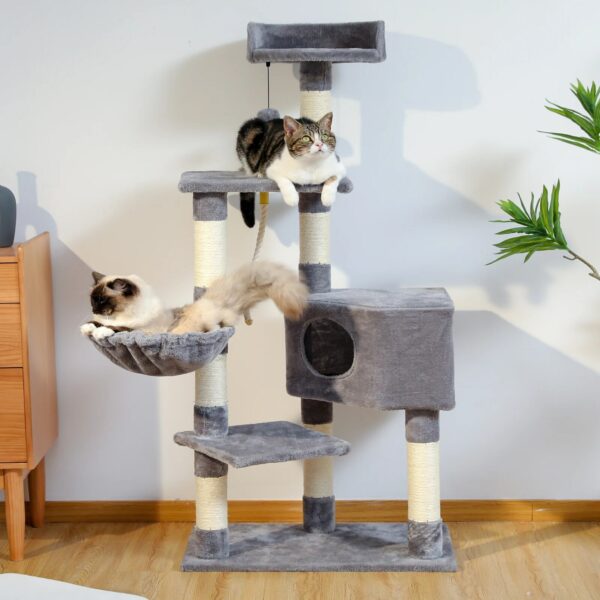 Tour d'arbre à plusieurs niveaux pour chat avec griffoirs , jouets pour animaux de compagnie, accessoires pour chat – Image 2