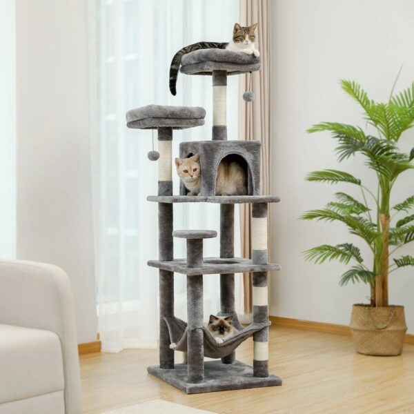 Tour d'arbre à plusieurs niveaux pour chat avec griffoirs , jouets pour animaux de compagnie, accessoires pour chat – Image 3